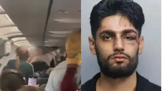मियामी फ्लाइट में मारपीट